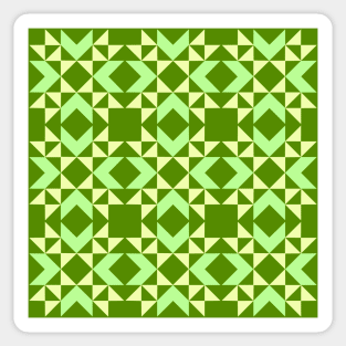 Yellow and Green Wyoming Valley Patchwork Pattern Sticker